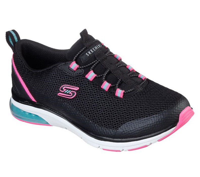Skechers Dam Svarta/Rosa Slip On - Relaxed Fit: Skech-Air Edge - Be Intrepid - Sverige (SUGAO-6923)